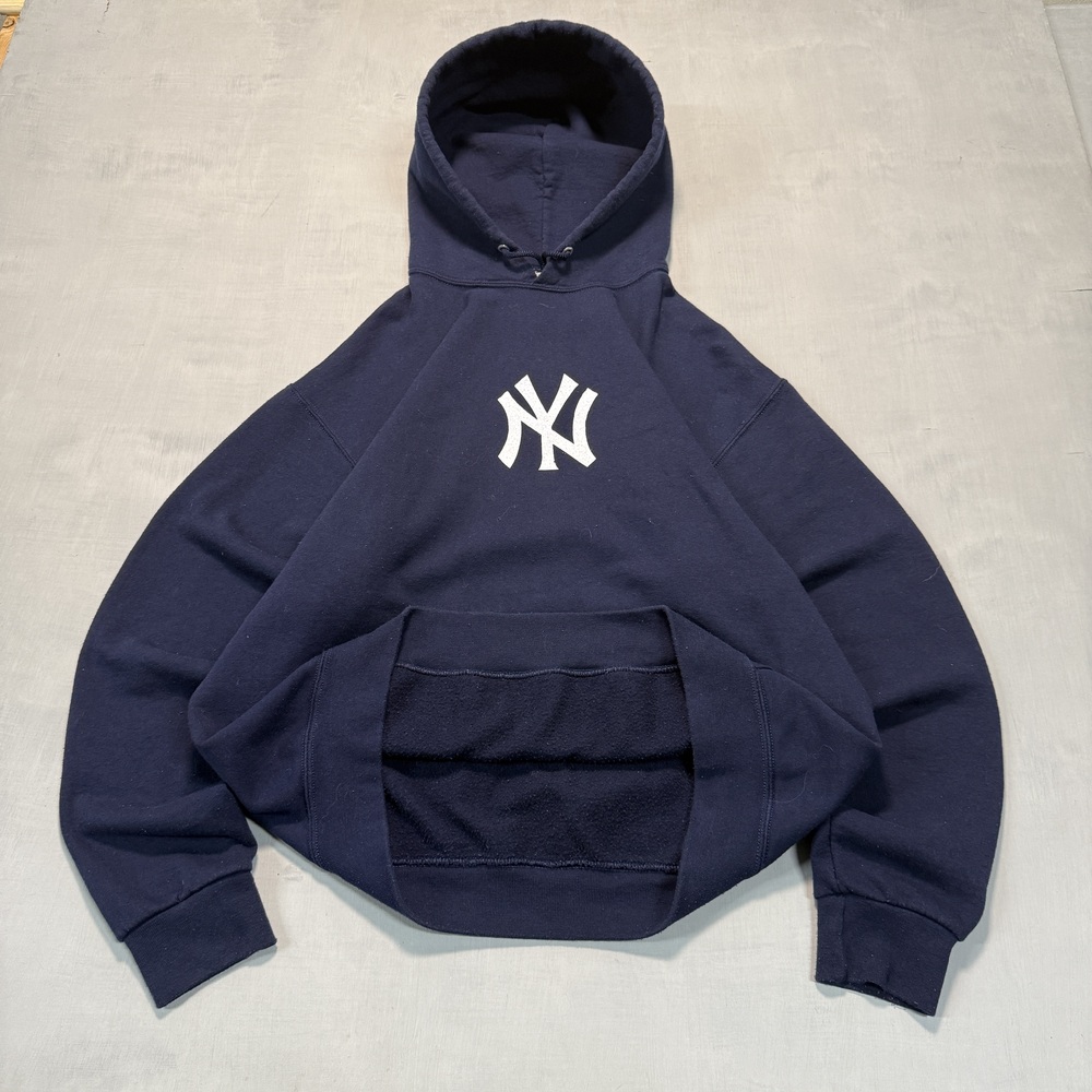 Printed Jerzees Men's pullover hoodie 90s Navy Size L